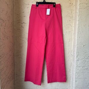 J.Mclaughlin Womens Broderick Pants Sz 4 Linen-Blend Coral Workwear NEW